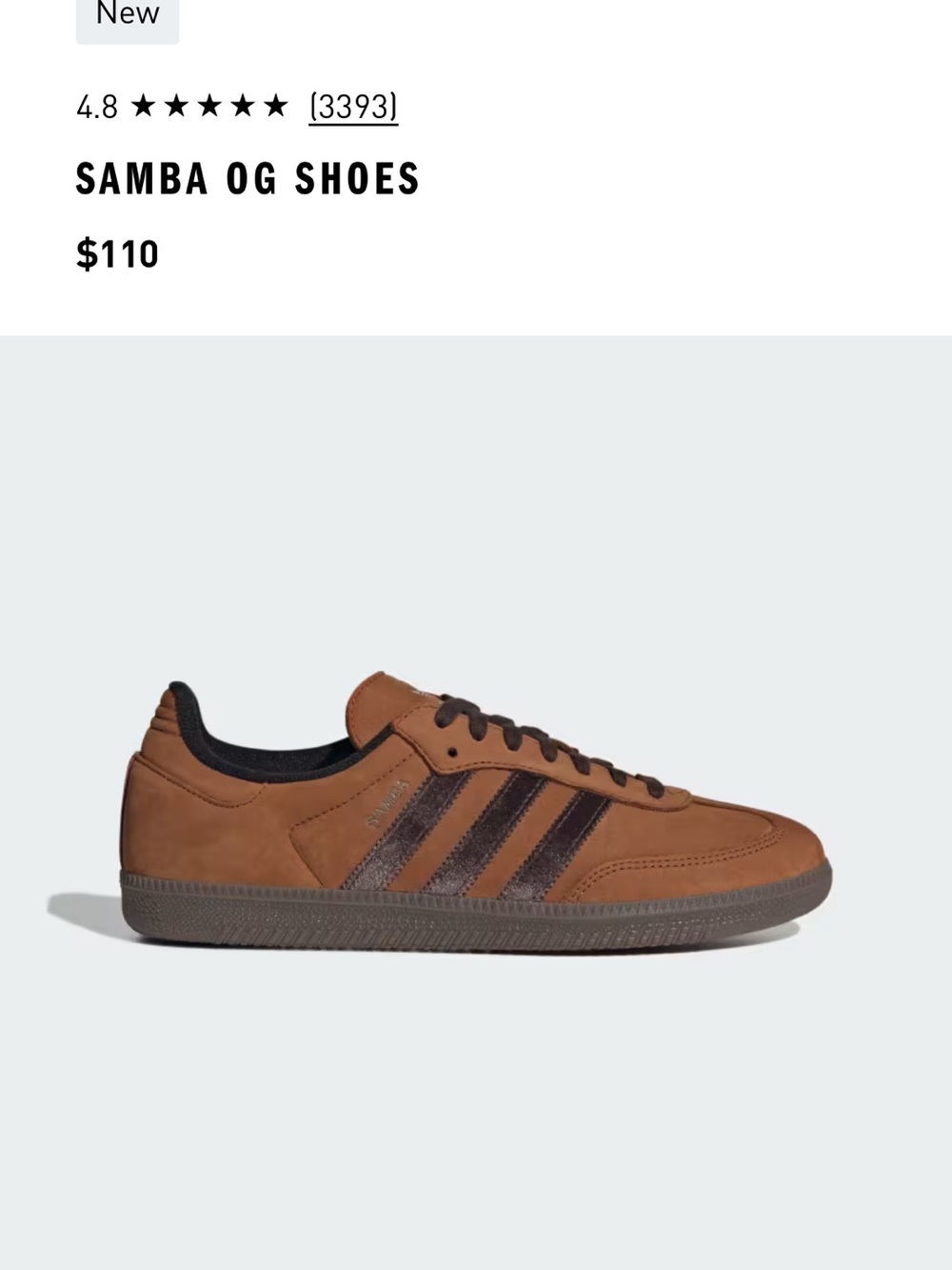 adidas Samba OG Men’s Sneakers — Brown with Dark Brown Stripes